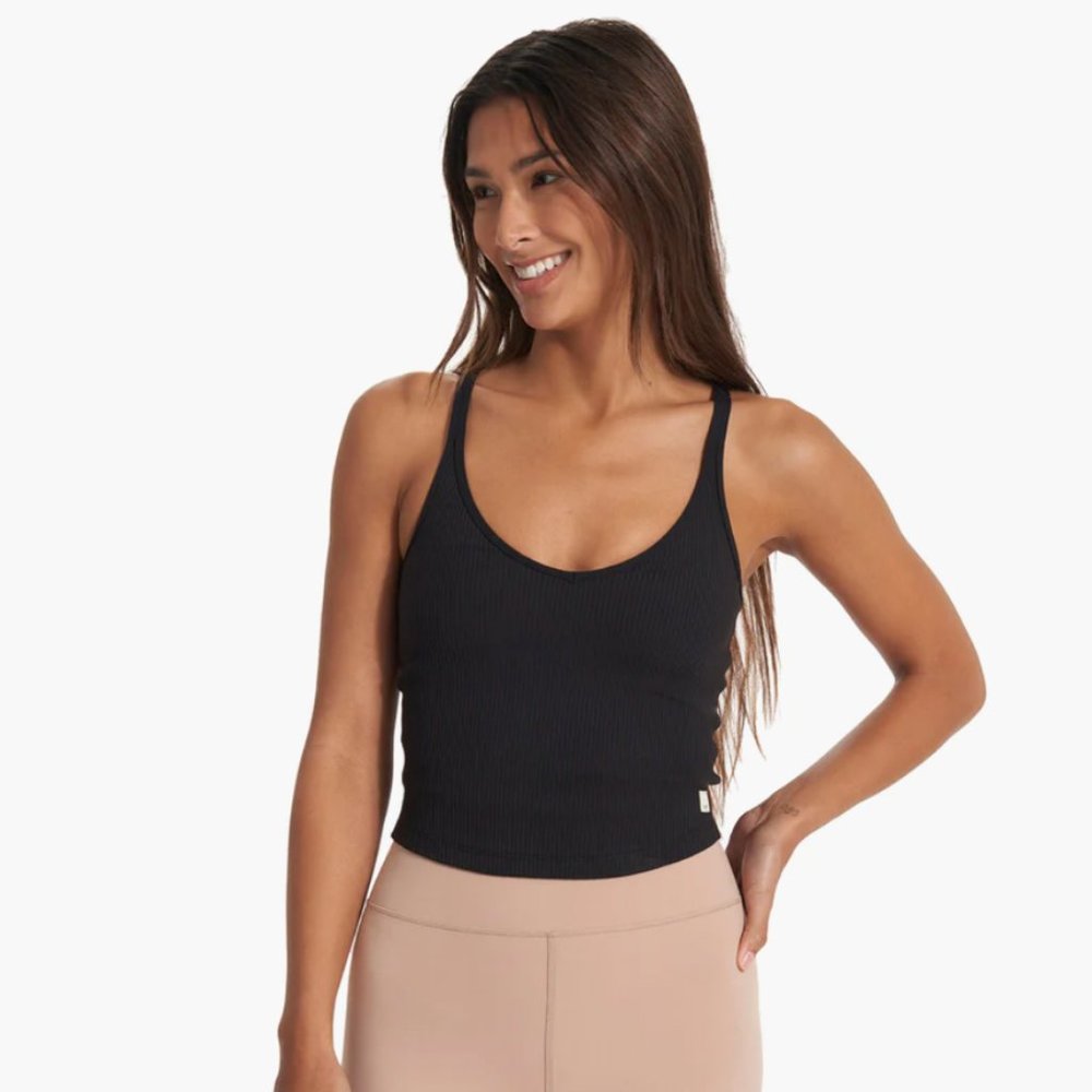 Vuori Rib Crop Tank; sz S